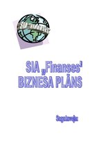 Business Plans 'SIA "Finanses"', 1.