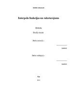 Research Papers 'Interpola funkcijas un raksturojums', 1.
