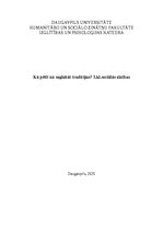 Summaries, Notes 'Kā pētīt un saglabāt tradīcijas? 3.kl.sociālās zinības', 1.
