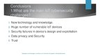 Presentations 'Cybersecurity Challenges in the Century of Internet of Things', 8.