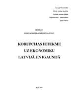 Research Papers 'Korupcijas ietekme uz ekonomiku Latvijā un Igaunijā', 1.