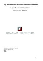 Presentations 'OAO "Russian Bank for Development" Strategies', 9.