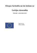 Research Papers 'Eiropas Savienība un tās ietekme uz Latvijas ekonomiku', 1.