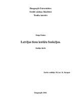 Research Papers 'Latvijas tiesu iestāžu funkcijas', 1.
