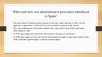 Presentations 'Administrative procedure in Spain', 4.