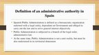 Presentations 'Administrative procedure in Spain', 5.