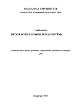 Research Papers 'Ģeogrāfiskā informācijas sistēma', 1.