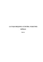 Research Papers 'Latvijas reģionu attīstības iespējas', 1.