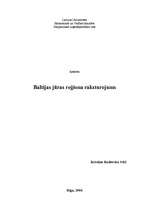 Research Papers 'Baltijas jūras reģiona raksturojums', 1.