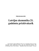 Research Papers 'Latvijas ekonomika 21.gadsimta priekšvakarā', 1.