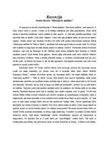 Essays 'Recenzija - G.Berelis, stāstu krājums "Mīnotaura medības"', 1.