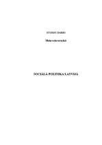 Research Papers 'Sociālā politika Latvijā', 1.