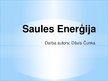 Presentations 'Saules enerģija', 1.