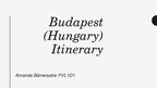 Research Papers 'Travel Planning to Budapest', 1.