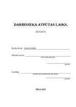 Research Papers 'Darbinieka atpūtas laiks', 1.