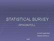 Presentations 'Statistical Survey. Opinion Poll', 1.