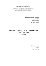 Research Papers 'Latvijas valdības politika sporta jomā. 1920.-1929.gads', 1.