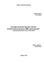 Research Papers 'Latvijas gatavība stiprām vētrām - Erwin/Gudrun piemērs 2005.gada janvārī', 1.