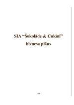 Business Plans 'Biznesa plāns SIA “Šokolāde & Cukīnī” ', 1.
