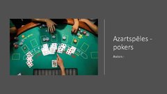 Presentations 'Azartspēles - pokers', 1.