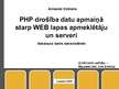 Term Papers 'PHP drošība datu apmaiņā starp WEB lapas apmeklētāju un serveri', 1.