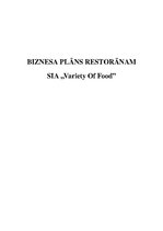 Business Plans 'Biznesa plāns restorānam SIA "Variety of Food"', 1.