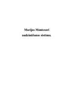 Research Papers 'M.Montesori audzināšanas sistēmas', 1.