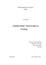 Research Papers 'Uzņēmuma "Liepājas kafija" eskporta plāns uz Zviedriju', 1.