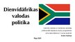 Presentations 'Dienvidāfrikas valodas politika', 1.