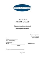 Research Papers 'Finašu analīze', 1.