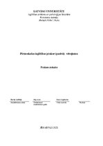 Practice Reports 'Pirmskolas izglītība', 1.