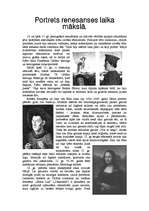 Research Papers 'Portrets renesanses laika mākslā', 1.