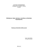 Research Papers 'Refleksija par stājas, elpošanas, rezonēšanas, artikulācijas vingrinājumiem', 1.