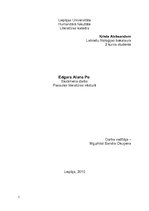 Research Papers 'Edgara Alana Po biogrāfija un daiļrade', 1.
