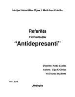 Summaries, Notes 'Antidepresanti', 1.