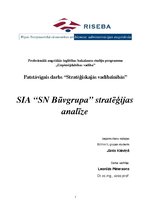 Research Papers 'SIA "SN Būvgrupa" stratēģijas analīze', 1.