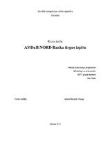 Research Papers 'A/s "DnB Nord Banka" tirgus izpēte', 1.
