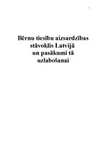 Research Papers 'Bērnu tiesību stāvoklis Latvijā un tā uzlabošanas pasākumi', 1.