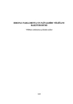 Research Papers 'Eiropas Parlamenta un pašvaldību vēlēšanu raksturojums', 1.