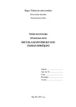 Samples 'Metāla konstrukcijas 2.praktiskais darbs', 1.