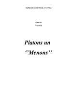 Research Papers 'Platons un "Menons"', 1.