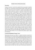 Essays 'My future career and the importance of goals', 1.