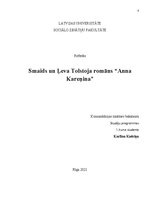 Research Papers 'Smaids un Ļeva Tolstoja romāns "Anna Kareņina"', 1.