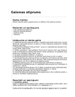 Samples 'Gaismas stiprums', 1.