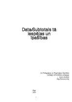 Research Papers '"Data/Subtotals" - tā iespējas un īpašības', 1.