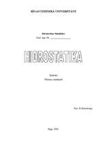 Research Papers 'Hidrostatika', 1.