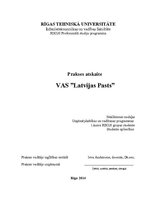 Practice Reports 'VAS "Latvijas Pasts"', 1.