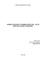 Research Papers 'Mobilo telefonu darbības principi - jauni principi sakaru pārraidē?', 1.