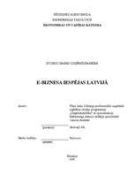 Research Papers 'E-biznesa iespējas Latvijā', 1.