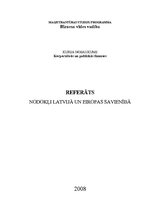 Research Papers 'Nodokļi Latvijā un Eiropas Savienībā', 1.